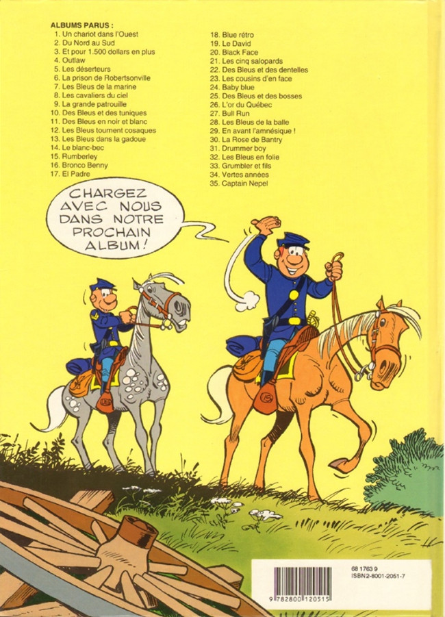 Verso de l'album Les Tuniques Bleues Tome 35 Captain Nepel