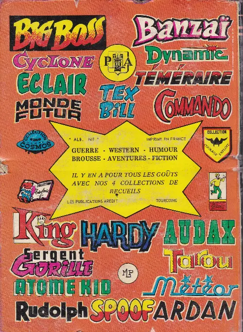 Verso de l'album Cyclone Album N° 5