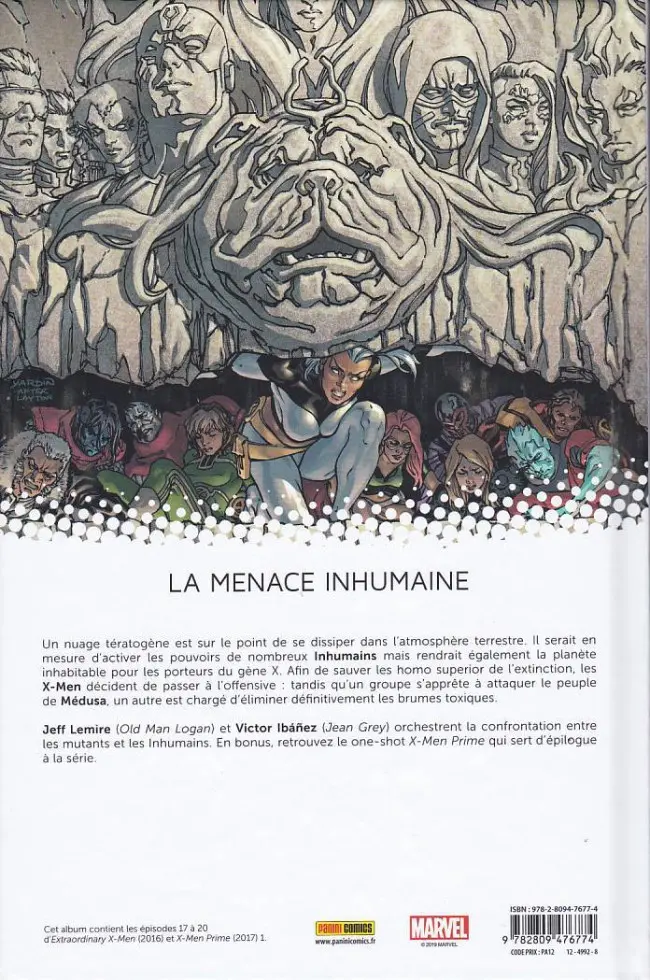 Verso de l'album Extraordinary X-Men Tome 4 Inhumains vs X-Men