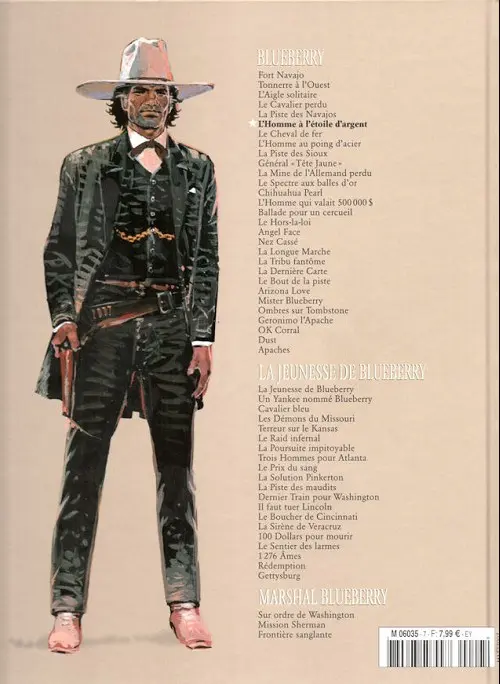 Verso de l'album Blueberry La Collection Tome 6 L'Homme à l'étoile d'argent