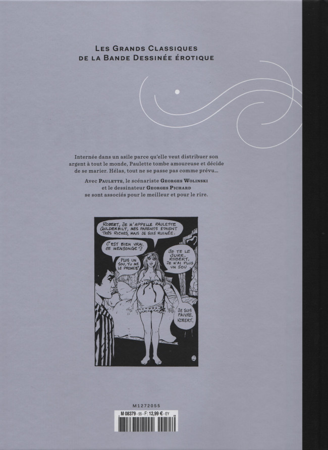 Verso de l'album Les Grands Classiques de la Bande Dessinée Érotique - La Collection Tome 55 Paulette - Tome 3