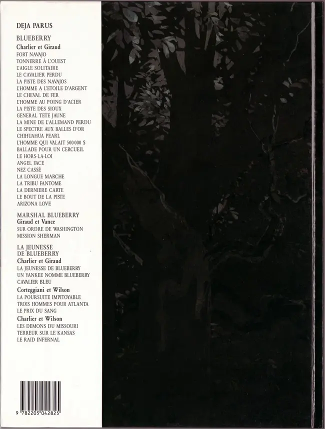 Verso de l'album La Jeunesse de Blueberry Tome 9 Le prix du sang