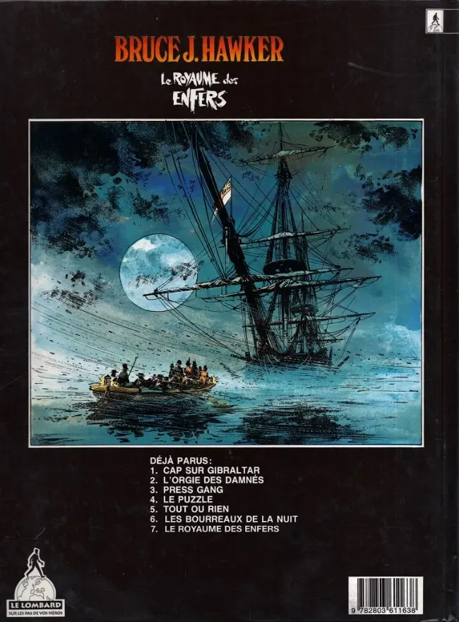 Verso de l'album Bruce J. Hawker Tome 7 Le royaume des enfers