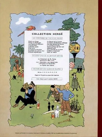 Verso de l'album Tintin Tome 19 Coke en stock