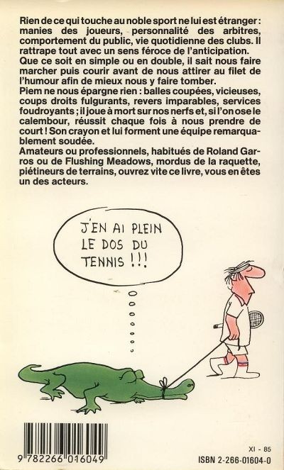 Verso de l'album Les mordus Les mordus du Tennis