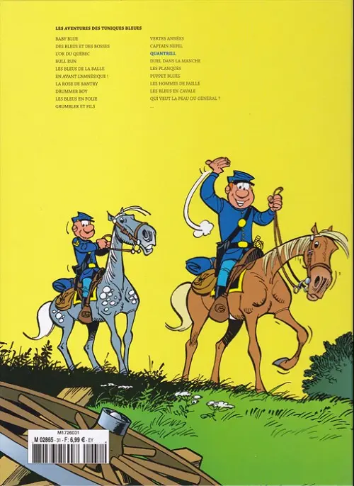 Verso de l'album Les Tuniques Bleues La Collection (Dupuis) Tome 36 Quantrill