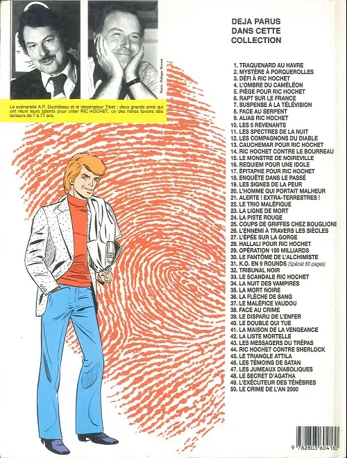 Verso de l'album Ric Hochet Tome 37 Le maléfice vaudou