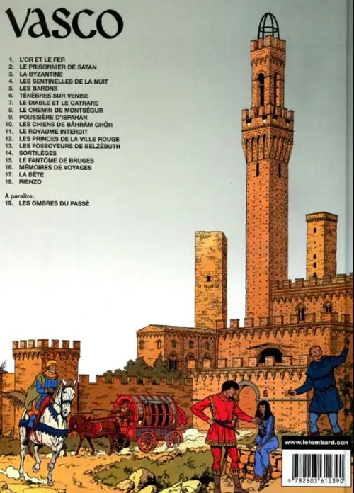 Verso de l'album Vasco Tome 15 Le fantôme de bruges