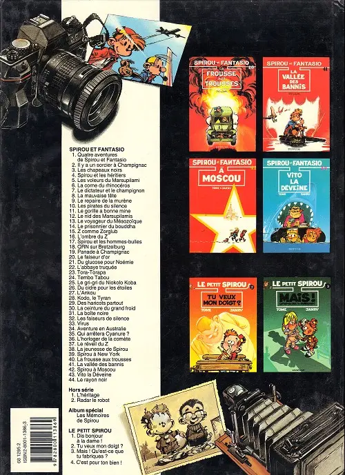 Verso de l'album Spirou et Fantasio Tome 37 Le Réveil du Z