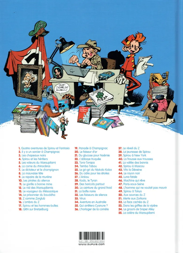 Verso de l'album Spirou et Fantasio Tome 39 Spirou à New York