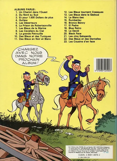 Verso de l'album Les Tuniques Bleues Tome 19 Le David