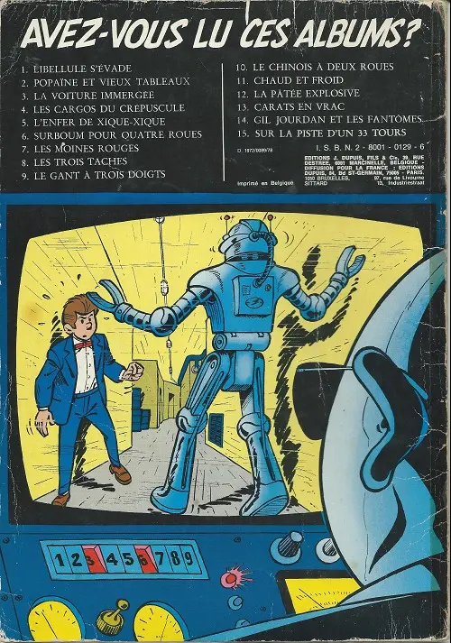Verso de l'album Gil Jourdan Tome 14 Gil jourdan et les fantômes