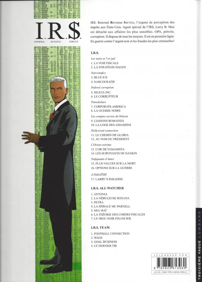 Verso de l'album I.R.$. Tome 1 La Voie fiscale