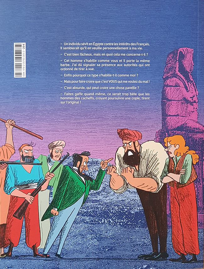 Verso de l'album Voyages en Égypte et en Nubie de Giambattista Belzoni Tome 3 Troisième voyage