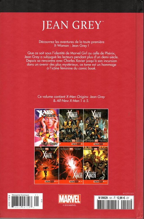 Verso de l'album Le meilleur des Super-Héros Marvel Tome 101 Jean grey