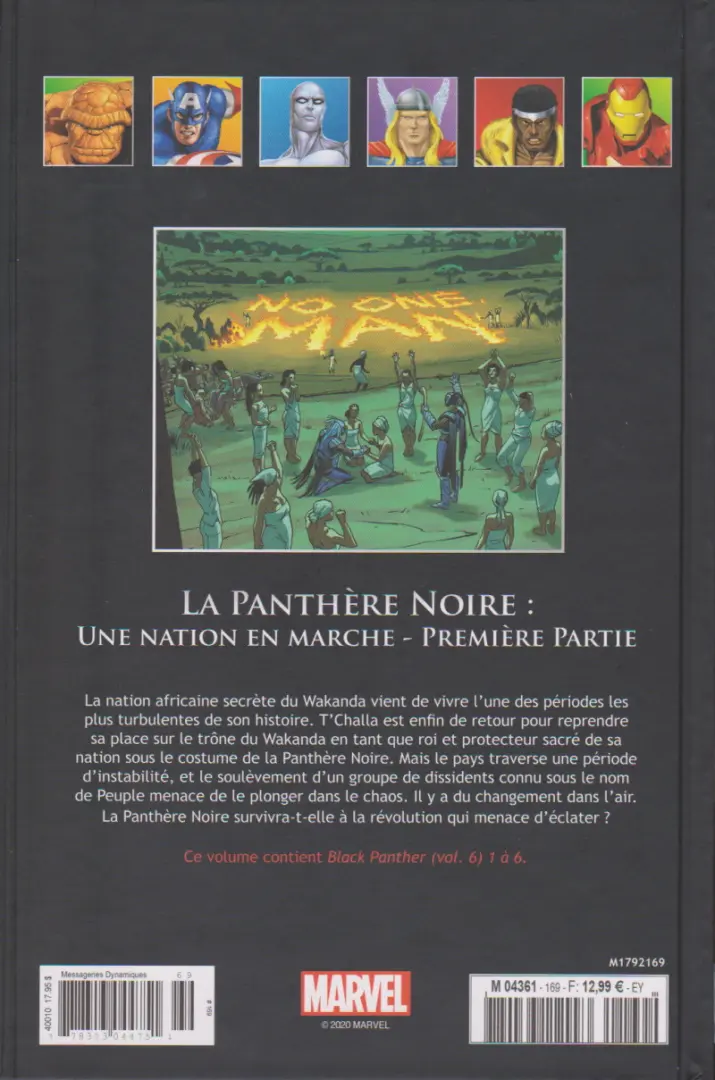 Verso de l'album Marvel Comics - La collection de référence Tome 169 La Panthère Noire : Une Nation en Marche - Première Partie