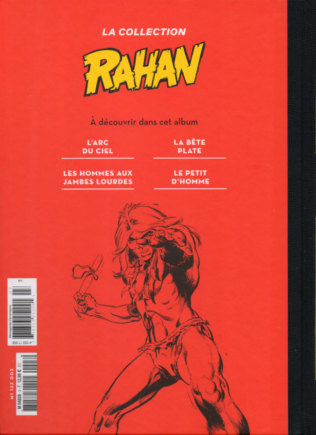 Verso de l'album Rahan (La Collection - Hachette) Tome 3
