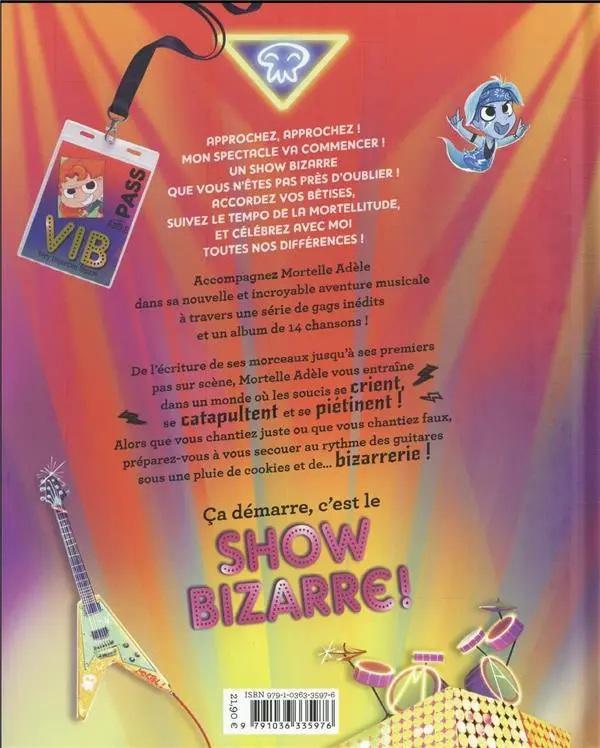 Verso de l'album Mortelle Adèle Show bizarre !