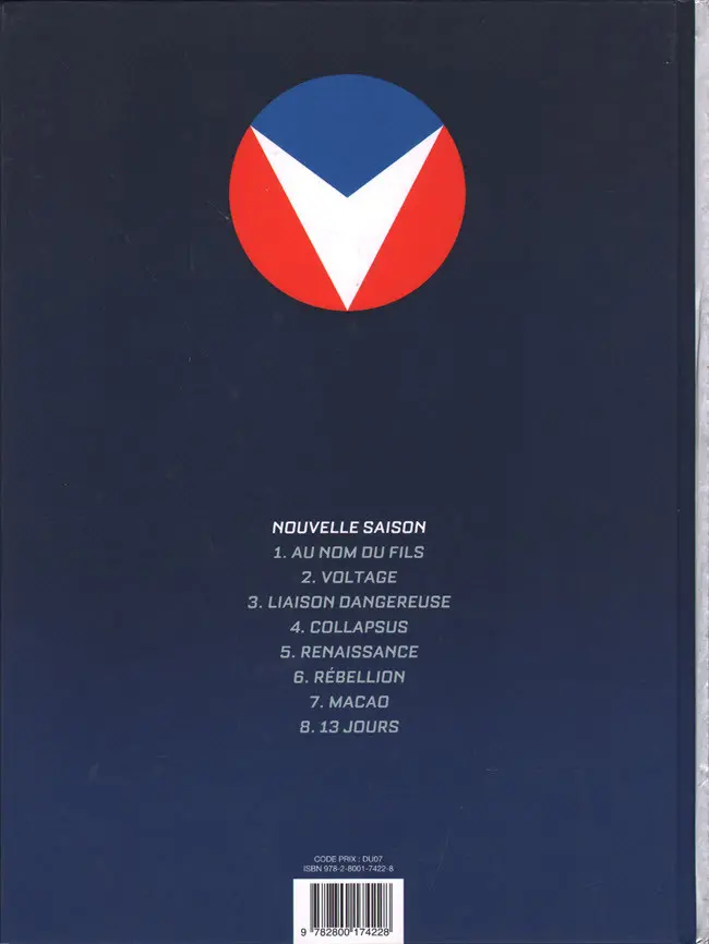 Verso de l'album Michel Vaillant Tome 7 Macao