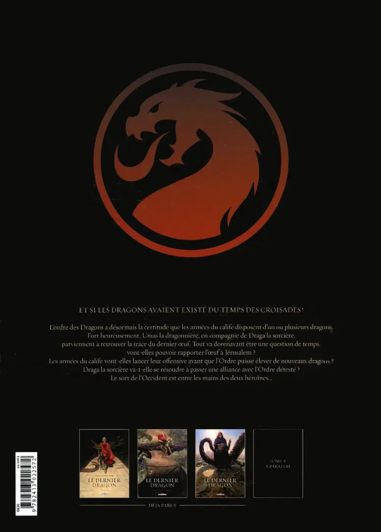 Verso de l'album Le Dernier dragon 3 La compagnie blanche