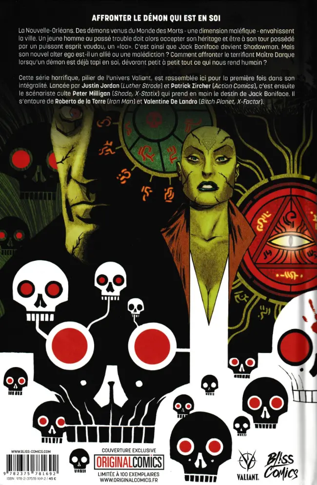 Verso de l'album Shadowman Intégrale
