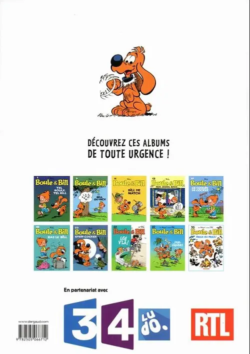 Verso de l'album Boule & Bill Tome 33 À l'abordage !!