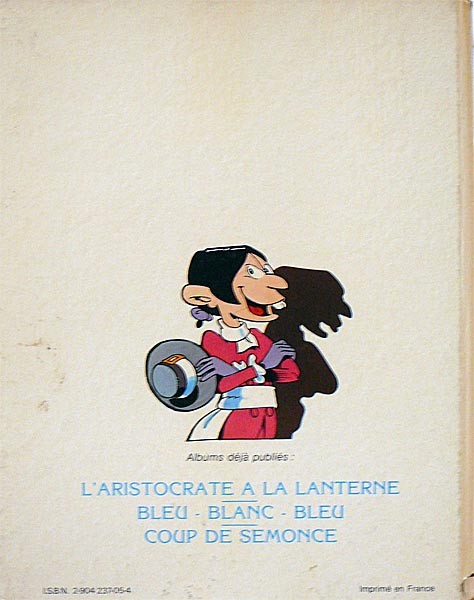 Verso de l'album Les Mésaventures du Chevalier de Maison-Blanche Tome 1 L'aristocrate à la lanterne