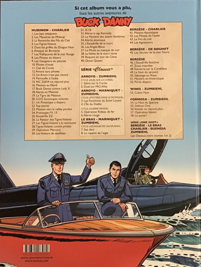 Verso de l'album Buck Danny «Classic» Tome 8 Le repaire de l'aigle