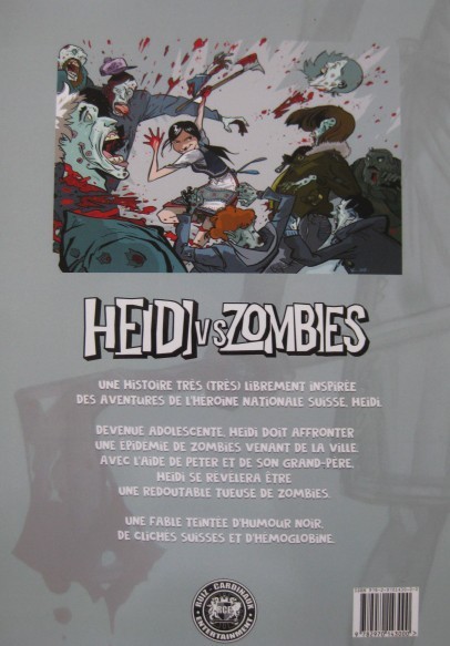 Verso de l'album Heidi vs zombies