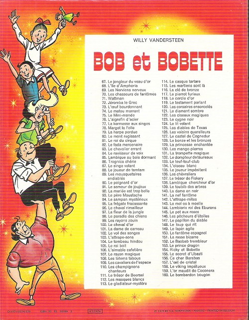 Verso de l'album Bob et Bobette Tome 97 La fleur de la jungle