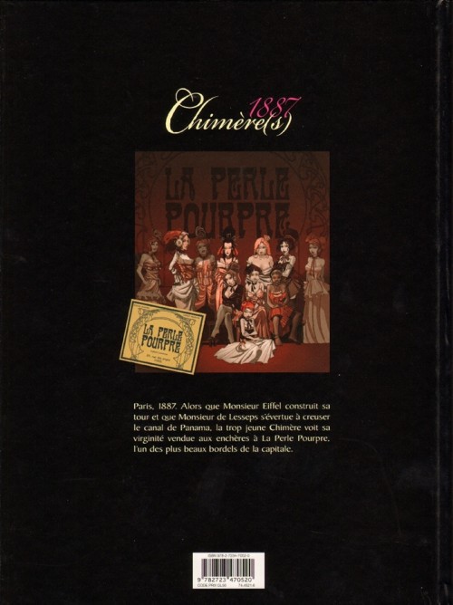 Verso de l'album Chimère(s) 1887 Tome 1 La perle pourpre