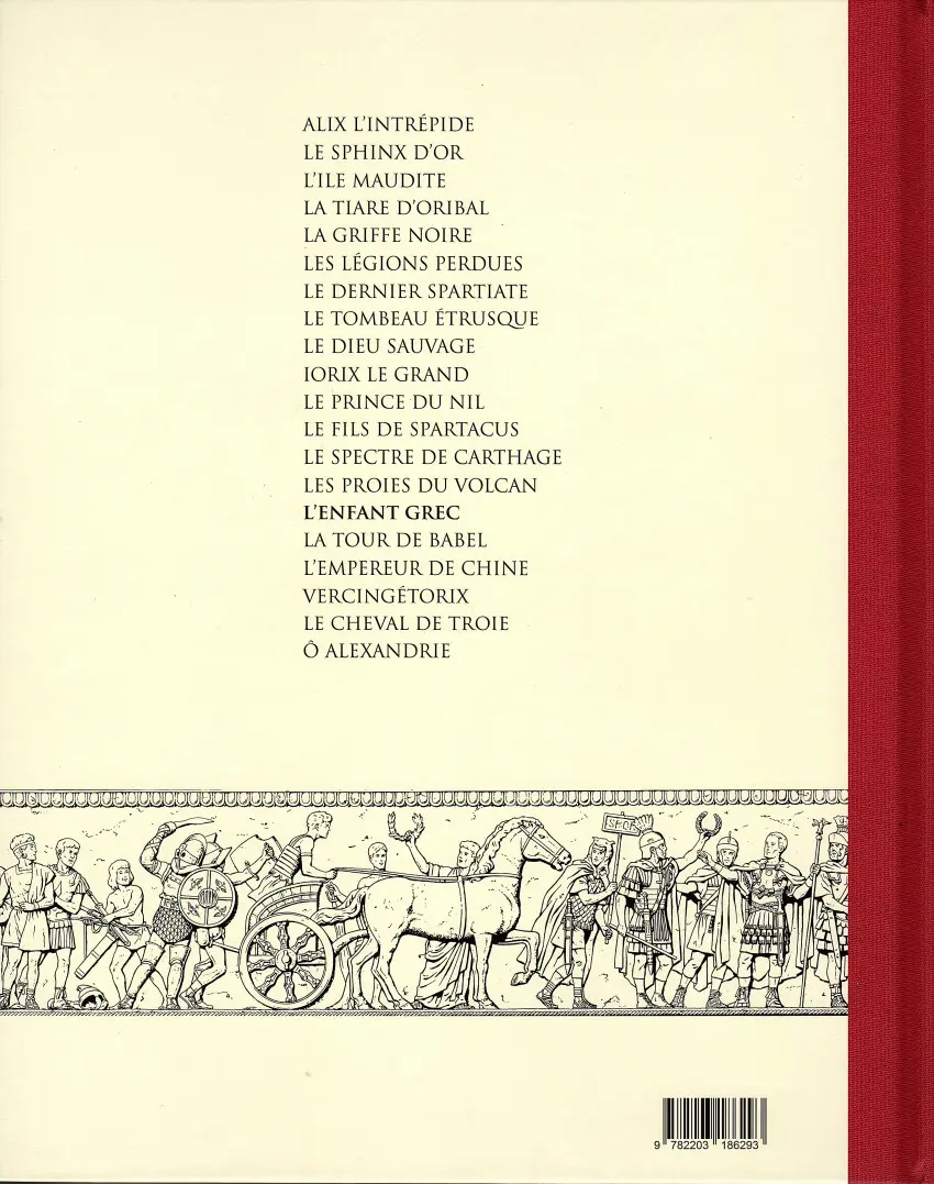 Verso de l'album Alix Tome 15 L'enfant grec
