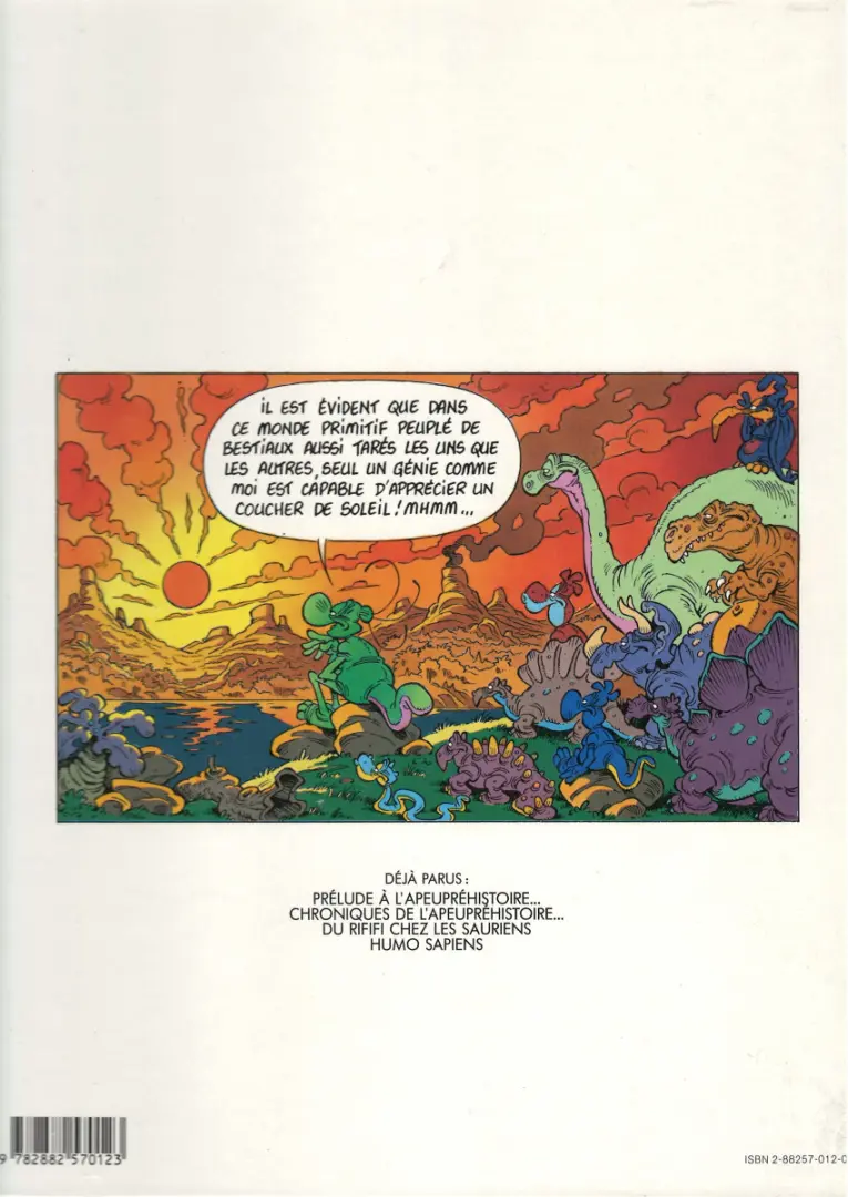 Verso de l'album Nabuchodinosaure Tome 1 Prélude à l'apeupréhistoire...