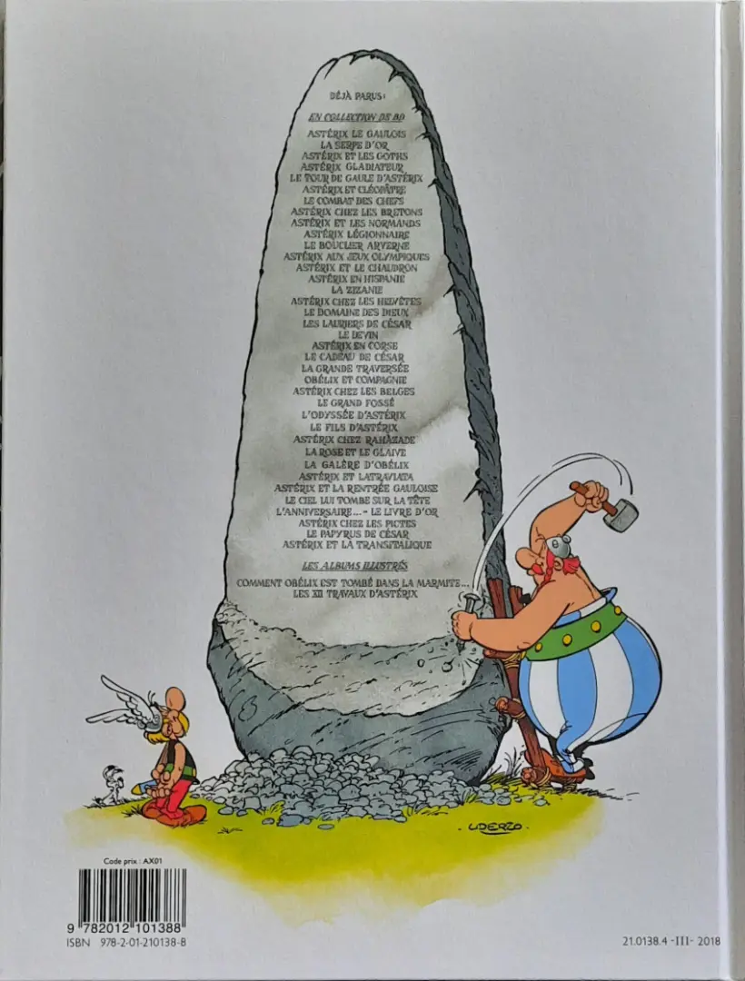 Verso de l'album Astérix Tome 6 Astérix et Cléopatre