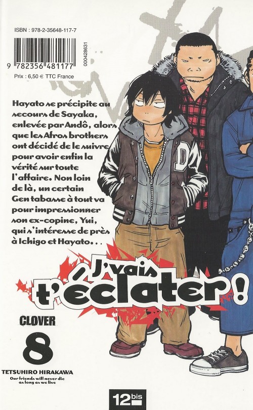 Verso de l'album Clover 8