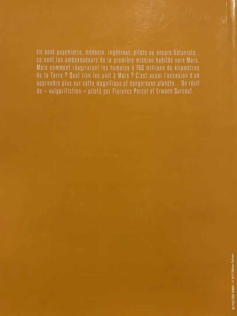 Verso de l'album Mars Horizon