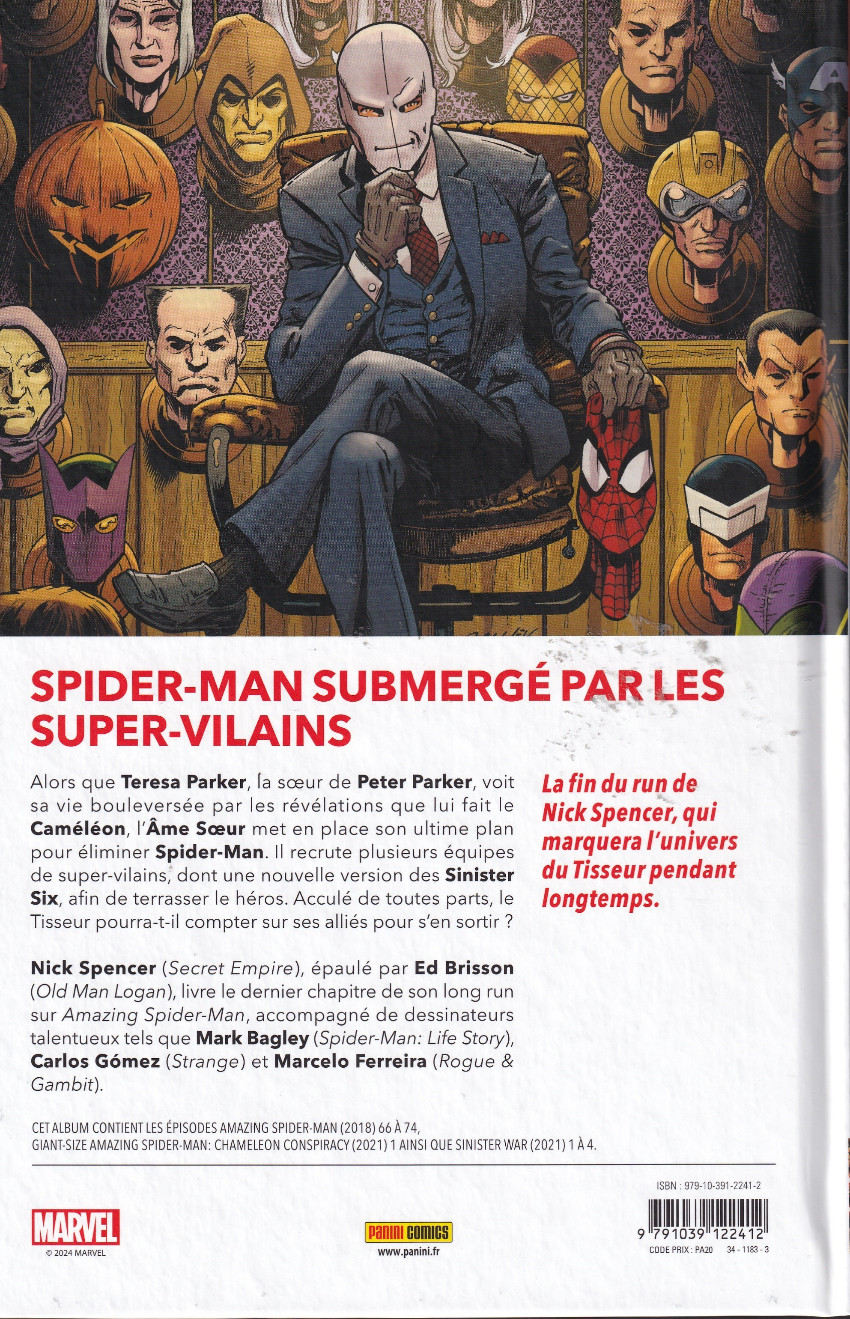 Verso de l'album Amazing Spider-Man Tome 11 Sinister War