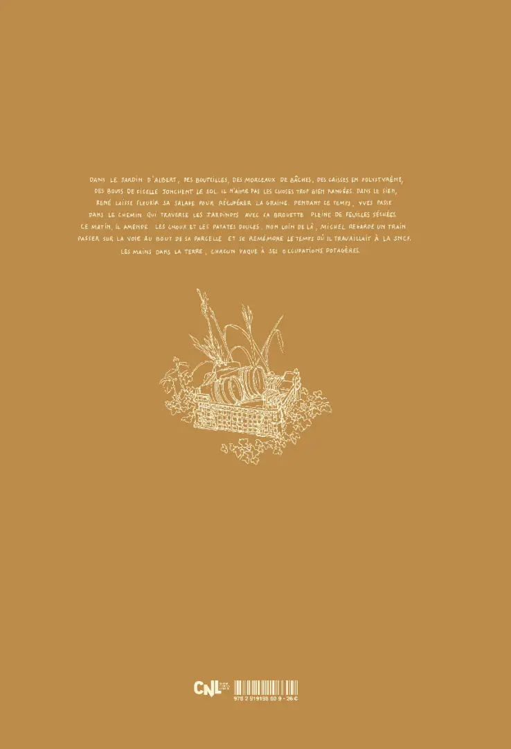 Verso de l'album Les mains dans la terre