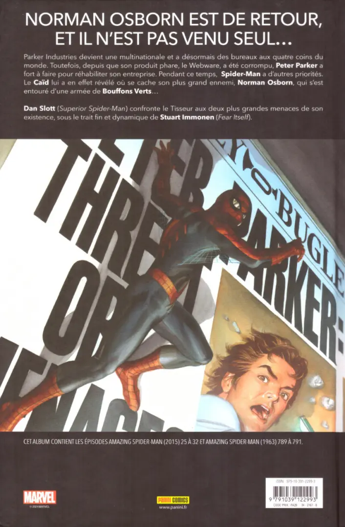 Verso de l'album Amazing Spider-Man Tome 5 L'identité Osborn