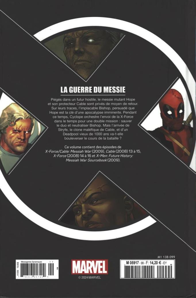 Verso de l'album X-Men - La Collection Mutante Tome 99 La Guerre du Messie