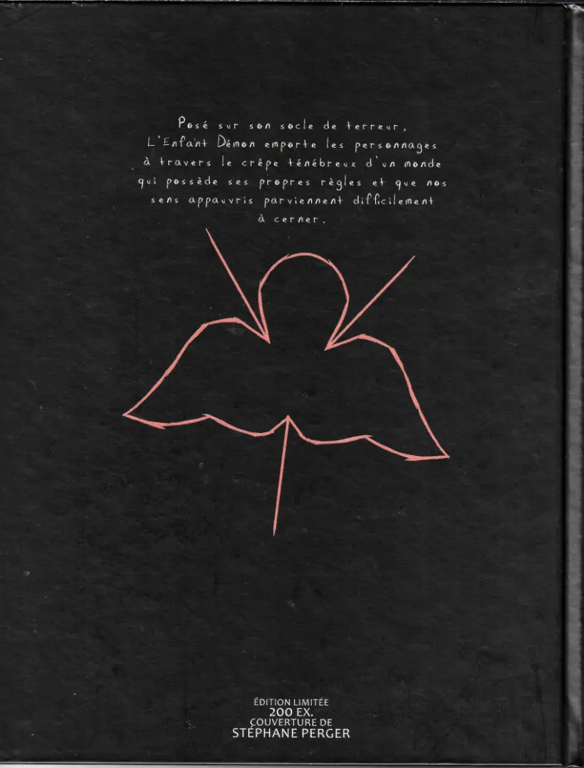Verso de l'album L'Enfant Démon