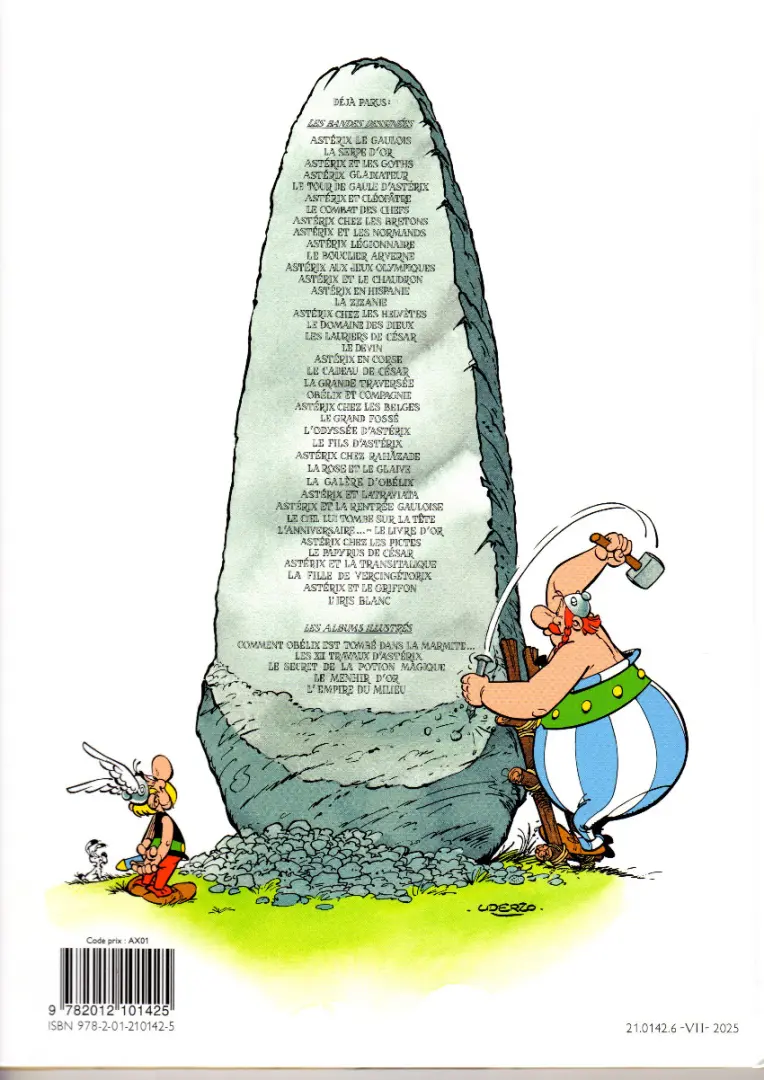 Verso de l'album Astérix Tome 10 Astérix légionnaire