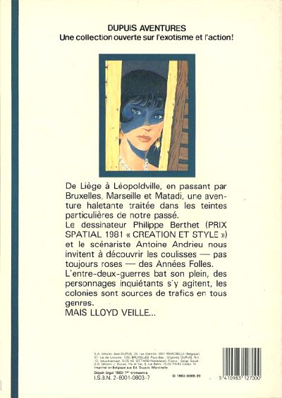 Verso de l'album Couleur Café Lloyd - Couleur café