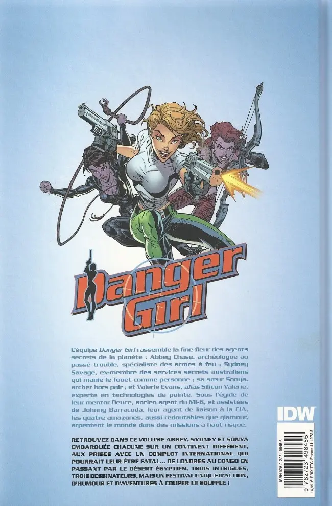 Verso de l'album Danger Girl Trinity