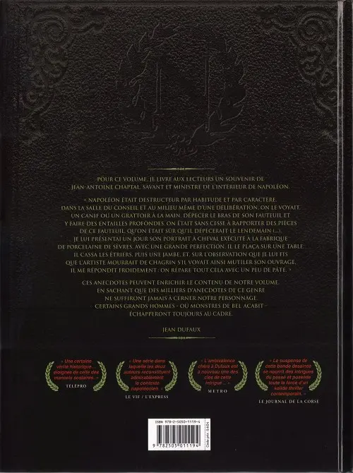 Verso de l'album Double masque Tome 5 Les coqs