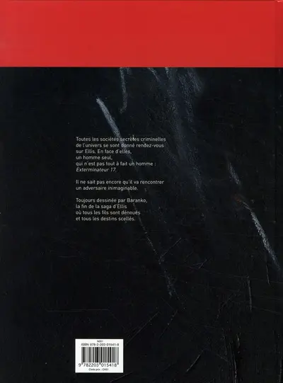 Verso de l'album Exterminateur 17 La trilogie d'Ellis Tome 4 Des larmes de sang