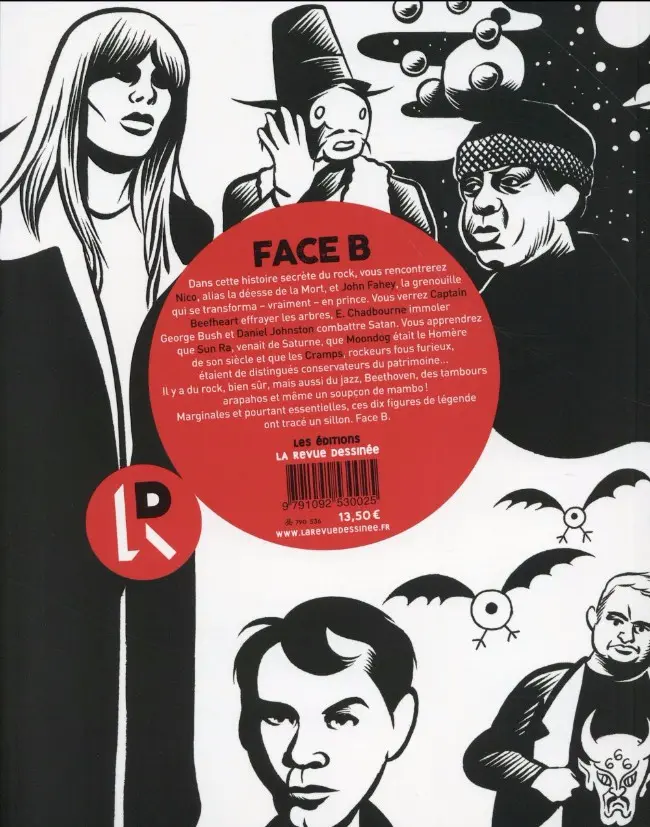 Verso de l'album Face B Figures pittoresques de la musique du XX siècle