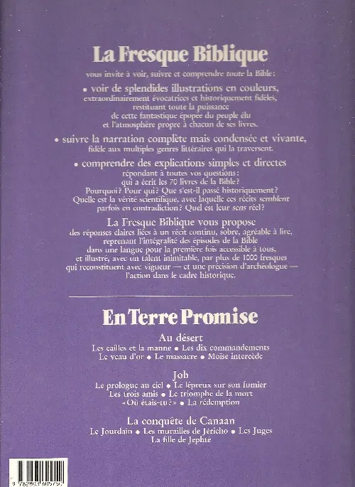 Verso de l'album La fresque biblique Tome 3 En terre promise