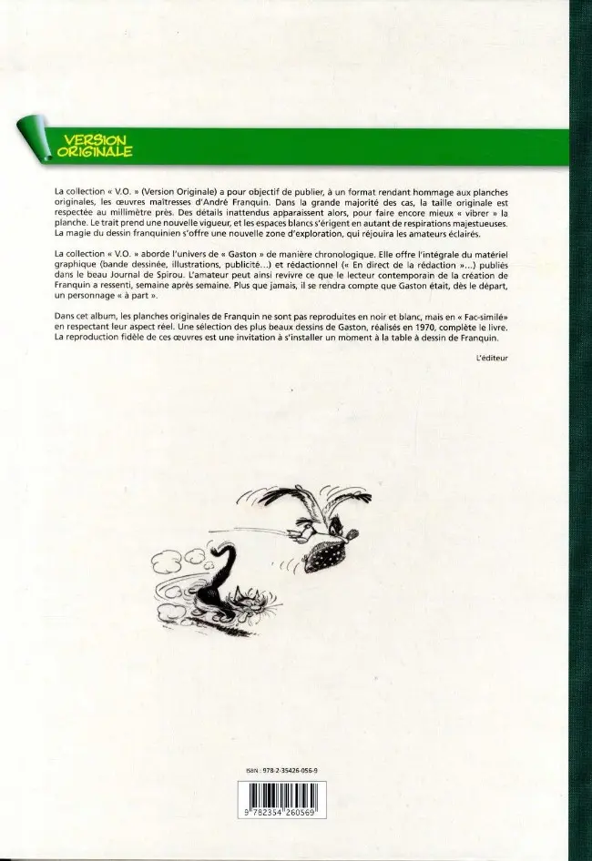 Verso de l'album Gaston L'intégrale (Version Originale) Tome 10 Gaston 1970