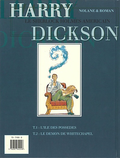 Verso de l'album Harry Dickson Tome 2 Le démon de Whitechapel